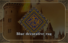 Blue decorative rug
(O~)