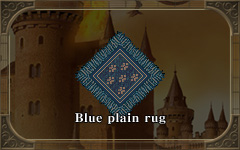 Blue plain rug
(O~)