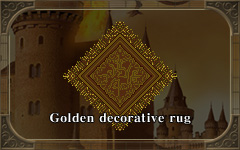 Golden decorative rug
(O~)